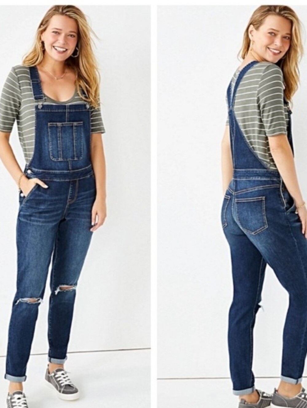 Maurice’s Dark Wash Denim Overalls size 10